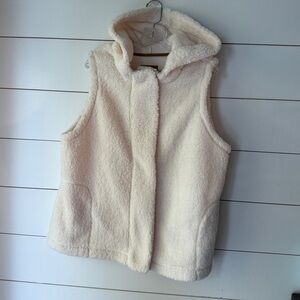 Koolaburra Cream Teddy Hooded Vest Plus Size Sz 2X